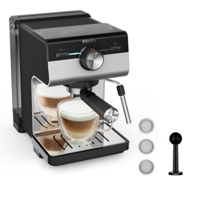 Máquina de Café Espresso Manual Krups XP384E10 Inox