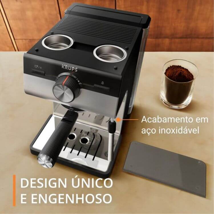 Máquina de Café Espresso Manual Krups XP384E10 Inox