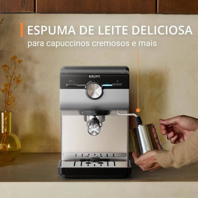 Máquina de Café Espresso Manual Krups XP384E10 Inox