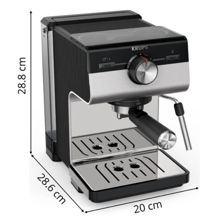 Máquina de Café Espresso Manual Krups XP384E10 Inox