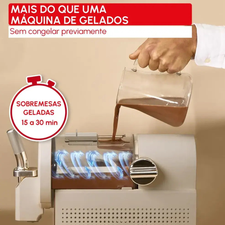 Máquina de Gelados Moulinex Freezi MJ803A 1,4L 200W