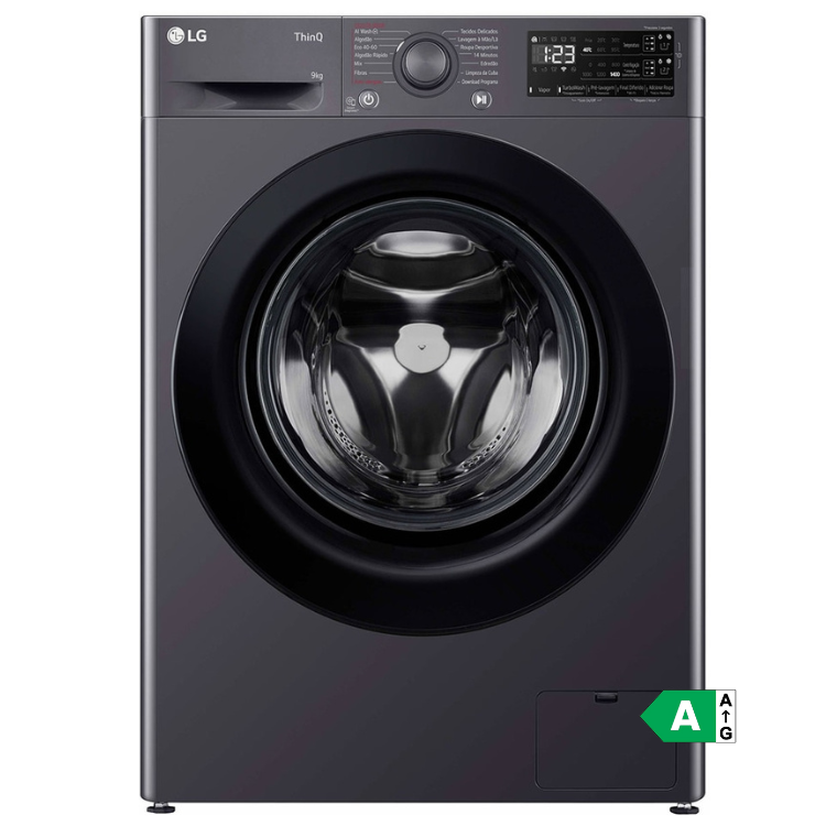 Máquina de Lavar Roupa LG F4WR359S6M 9Kg 1400RPM Classe A Preto