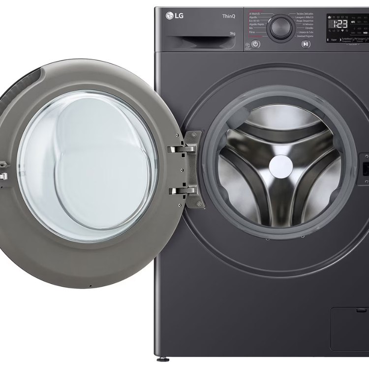 Máquina de Lavar Roupa LG F4WR359S6M 9Kg 1400RPM Classe A Preto