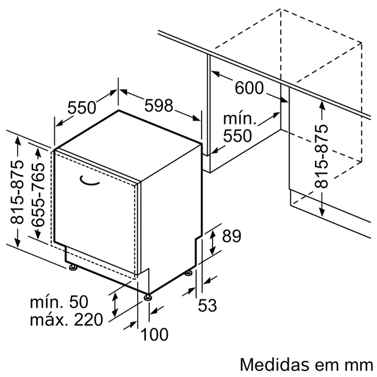Máquina de Lavar Loiça de Encastre Bosch Serie 4 SMH4HVX14E 14 Conjuntos