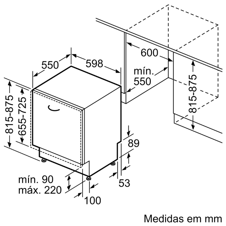 Máquina de Lavar Loiça de Encastre Balay 3VF6662SA 13 Conjuntos