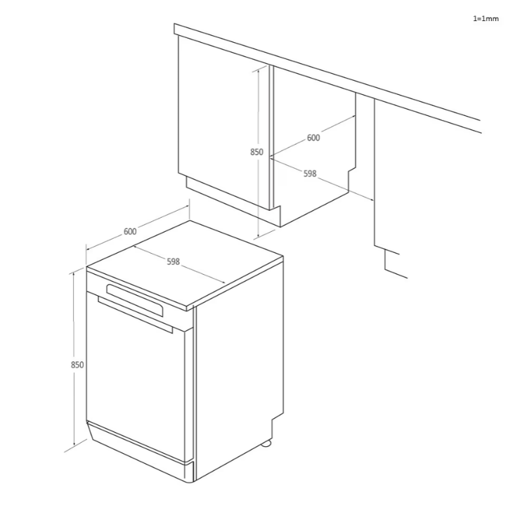 Máquina de Lavar Loiça Haier XF6B2M3PW 14 Conjuntos