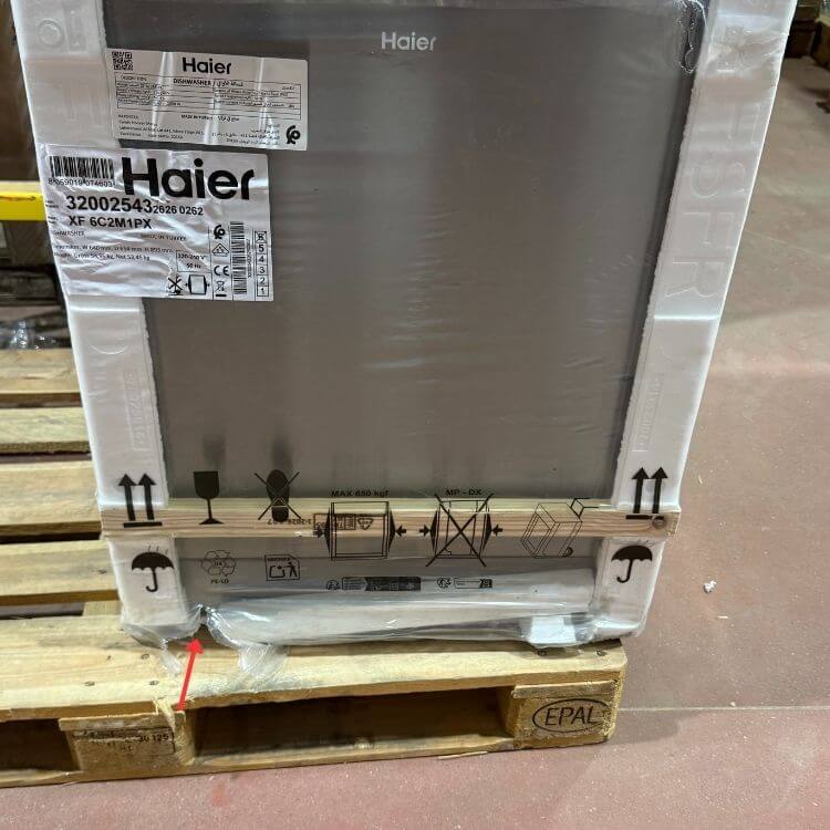 Máquina de Lavar Loiça Haier XF6C2M1PX 16 Conjuntos - Novo/Ligeiro Dano
