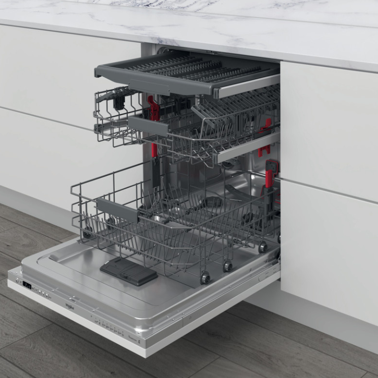 Máquina de Lavar Loiça de Encastre Whirlpool WI7020PF 14 Conjuntos Branco