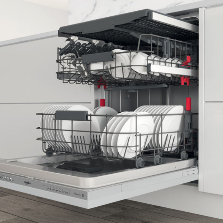 Máquina de Lavar Loiça de Encastre Whirlpool WI7020PF 14 Conjuntos Branco