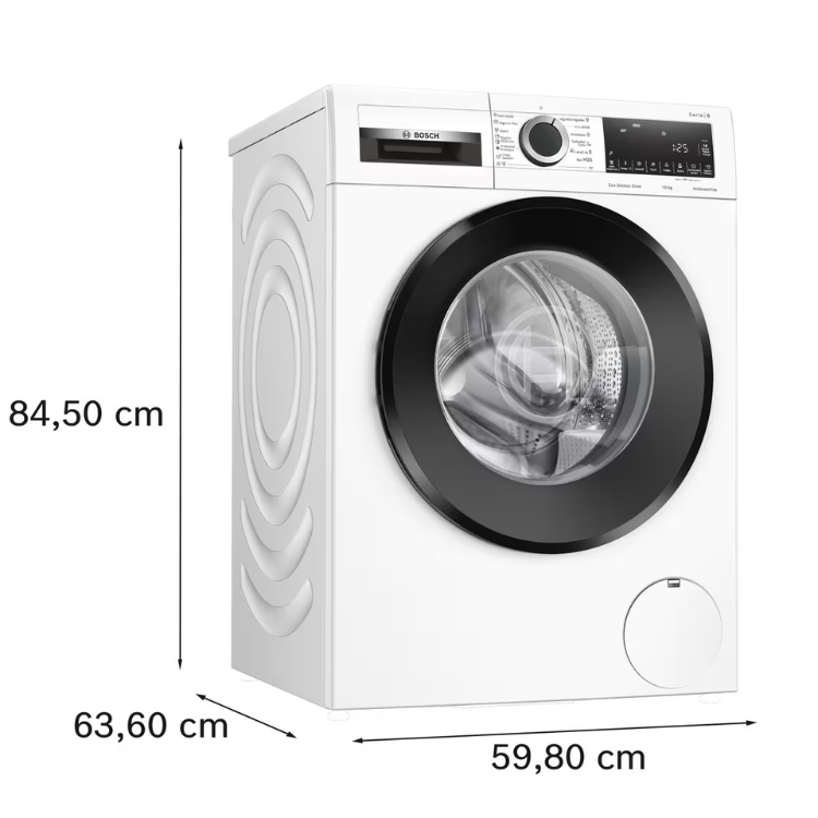 Máquina de Lavar Roupa Bosch Serie 6 WGG256Z0ES 10Kg 1600RPM Classe A Branco
