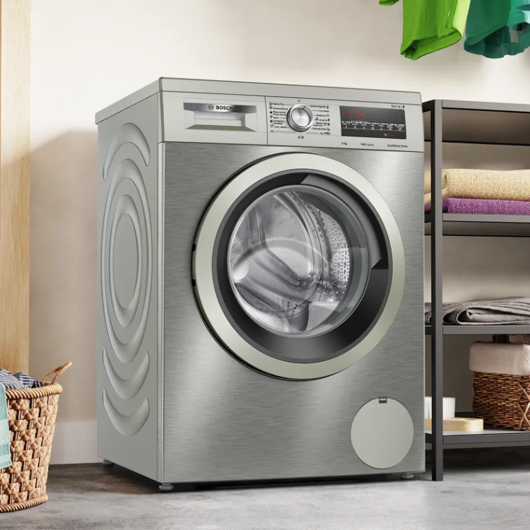 Bosch Serie 6 WUU28T8XES stainless steel washing machine, 8Kg, 1400RPM, A class.