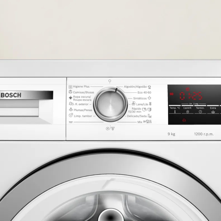 Máquina de Lavar Roupa Bosch Serie 6 WUU24T65ES 9Kg 1200RPM Classe A Branco