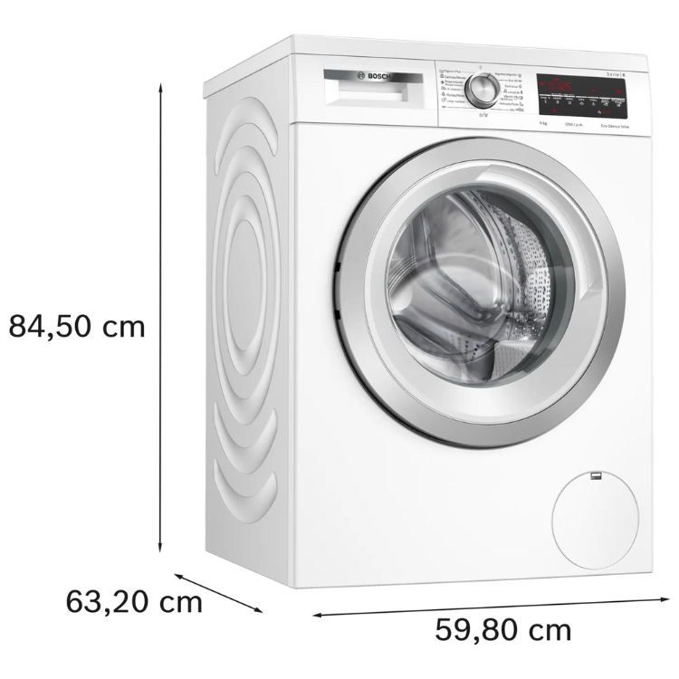 Máquina de Lavar Roupa Bosch Serie 6 WUU24T65ES 9Kg 1200RPM Classe A Branco