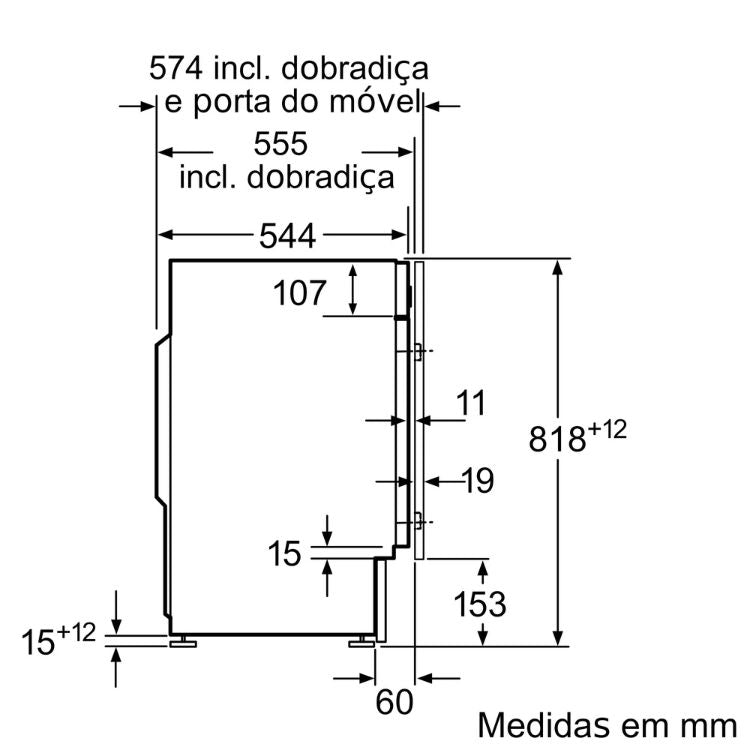 Máquina de Lavar Roupa de Encastre Bosch Serie 6 WIW24307ES 8Kg 1200RPM Classe C