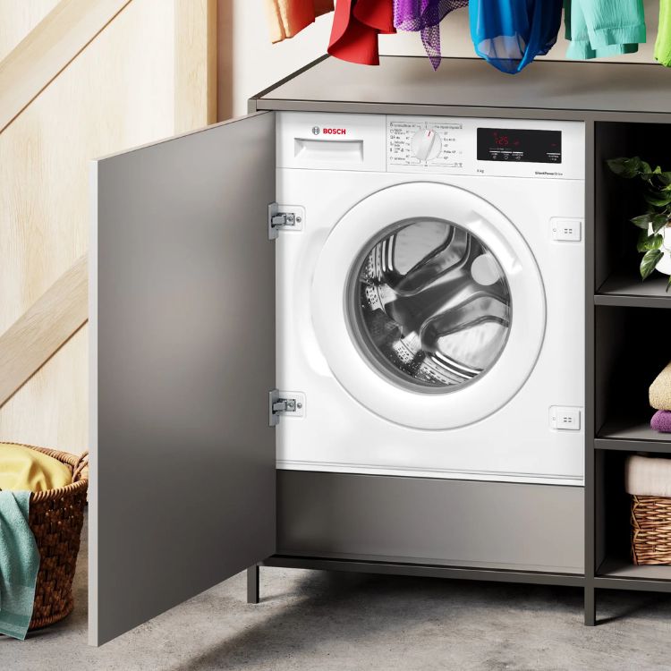 Máquina de Lavar Roupa de Encastre Bosch Serie 6 WIW24307ES 8Kg 1200RPM Classe C