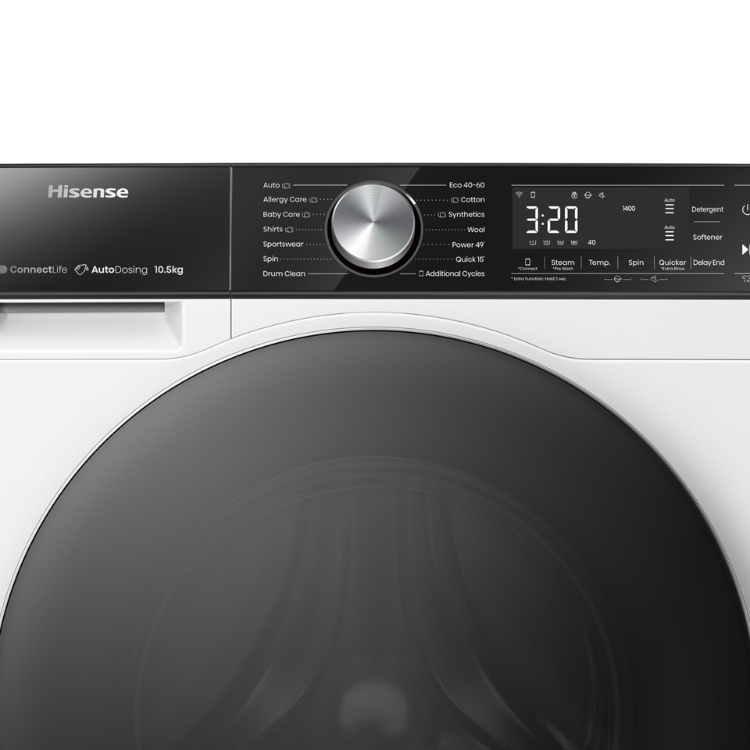 Máquina de Lavar Roupa Hisense WF5S1045BW 10Kg 1400RPM Classe A Branco