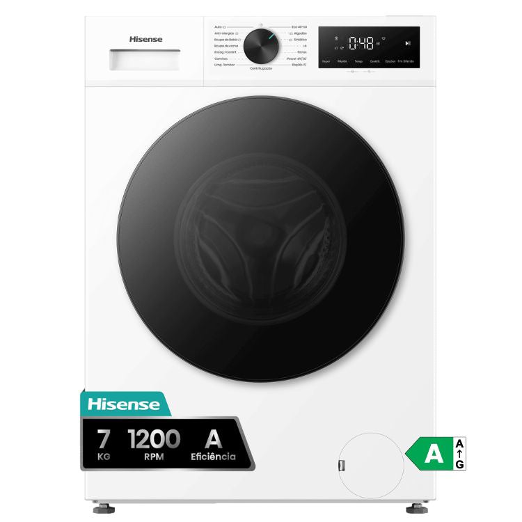 Máquina de Lavar Roupa Hisense WF1I7022BWJ2 7Kg 1200RPM Classe A Branco