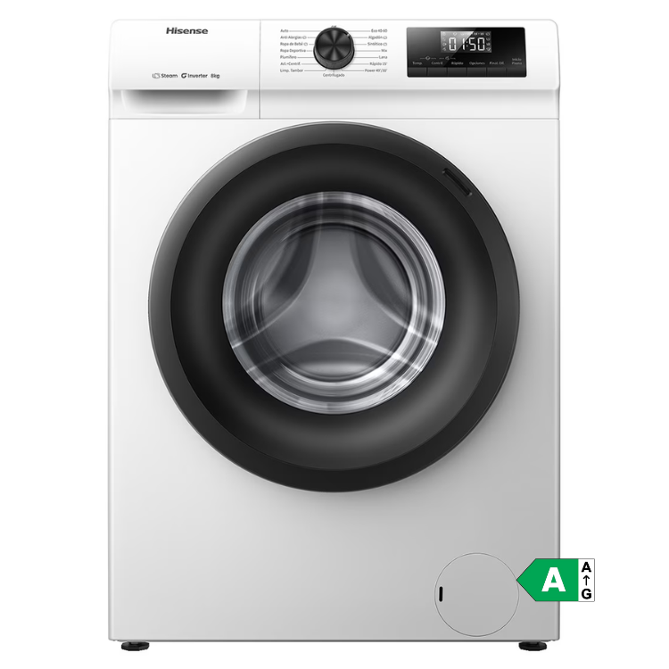 Máquina de Lavar Roupa Hisense WF1Q8041BW1 8Kg 1400RPM Classe A Branco