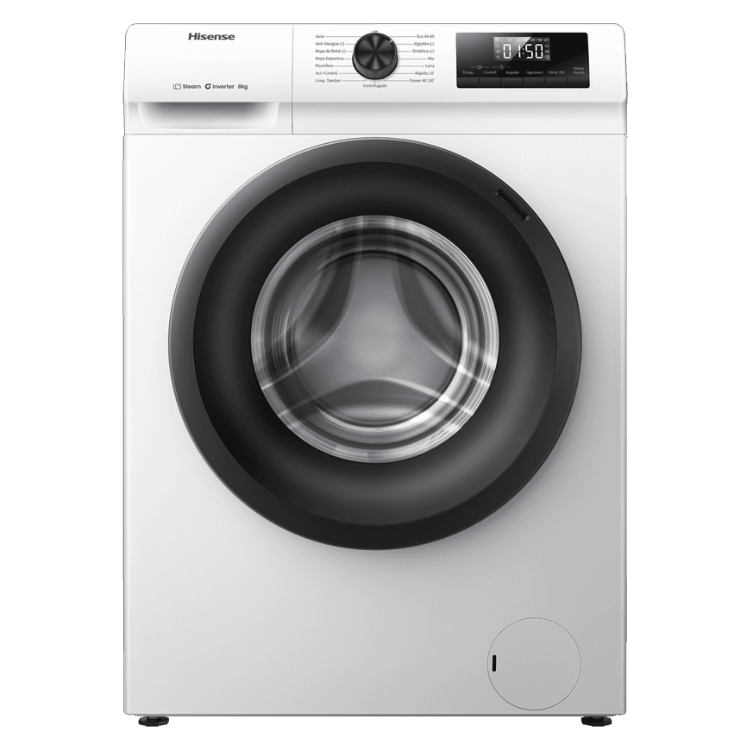 Máquina de Lavar Roupa Hisense WF1Q8041BW 8Kg 1400RPM Classe A Branco