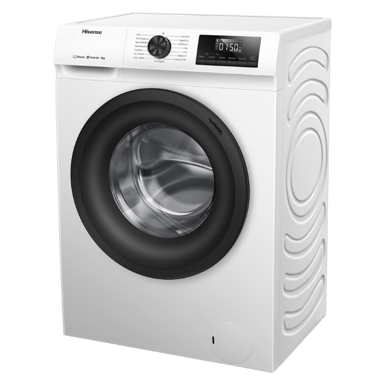 Máquina de Lavar Roupa Hisense WF1Q8041BW 8Kg 1400RPM Classe A Branco