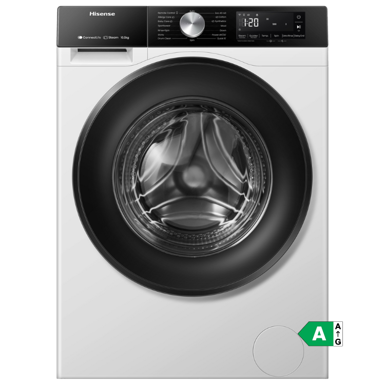 Máquina de Lavar Roupa Hisense WF3S1043BW1 10Kg 1400RPM Classe A Branco