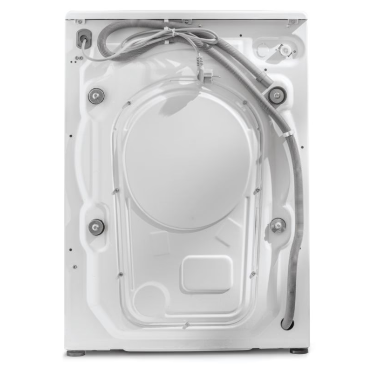White washing machine interior, Hoover, front load, 9kg, 1400RPM, Class A.