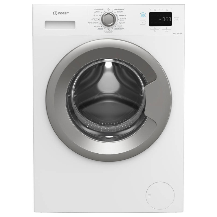 Máquina de Lavar Roupa Indesit IP964S PUSH&GO SPT 9Kg 1400RPM Classe A
