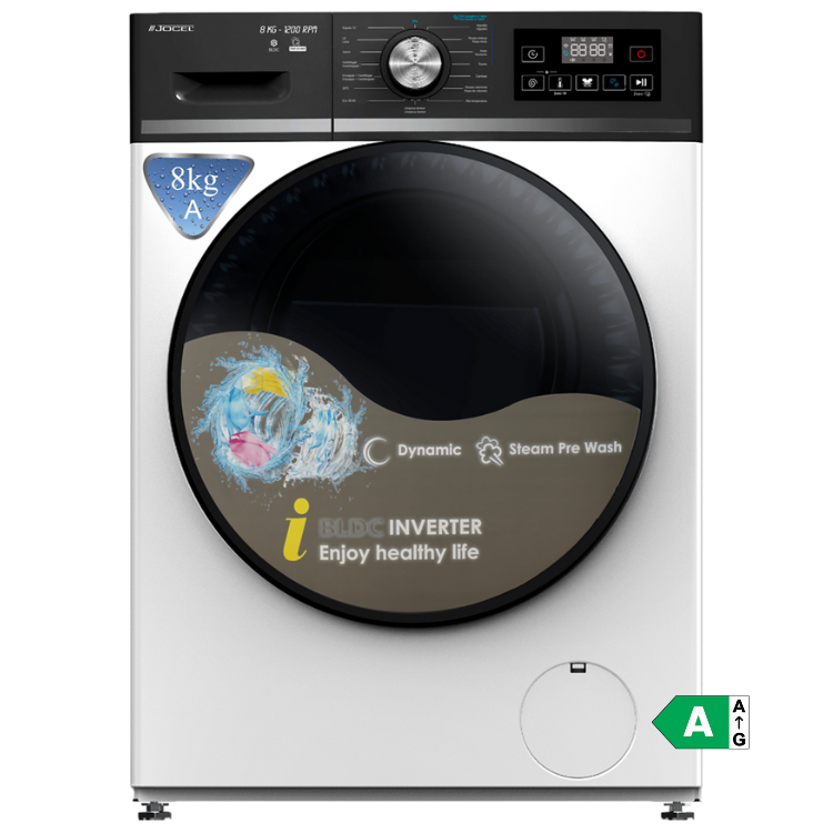 Máquina de Lavar Roupa Jocel JLR014177 8Kg 1200RPM Classe A
