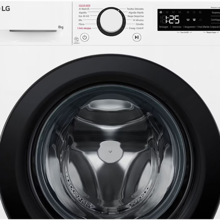 Máquina de Lavar Roupa LG 8Kg 1200RPM Classe A