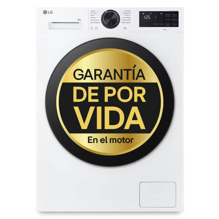 Máquina de Lavar Roupa LG F2X50S9TLB 9Kg 1200RPM Classe A