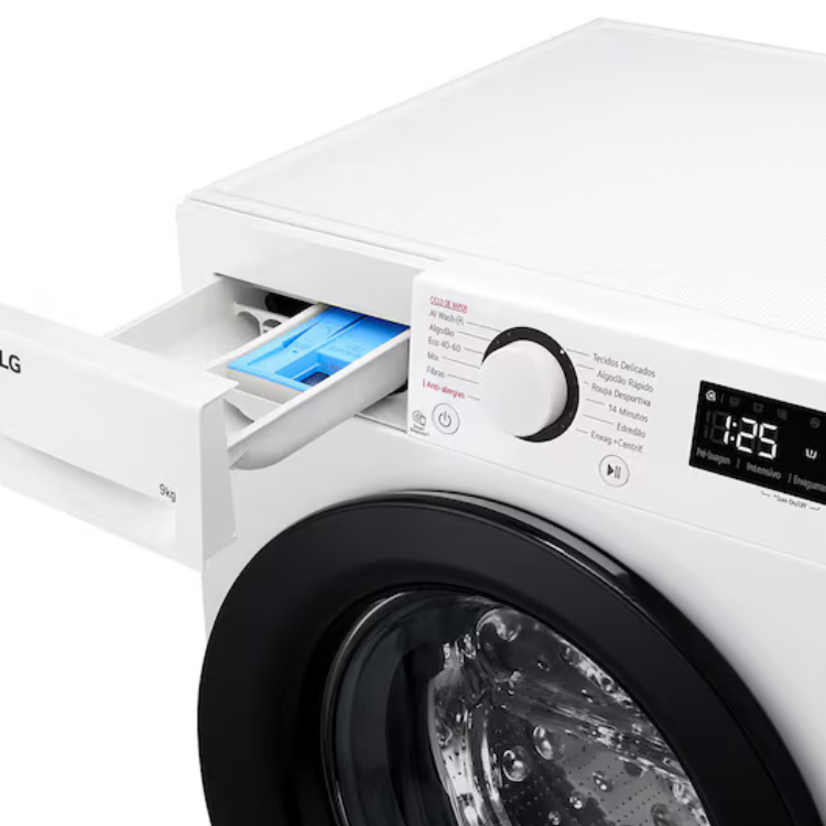 Máquina de Lavar Roupa LG F4WR6009A0W 9Kg 1400RPM Classe A Branco
