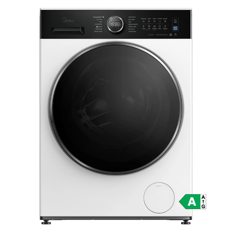 Máquina de Lavar Roupa Midea MF205W80BA30/W-ES 8Kg 1400RPM Classe A