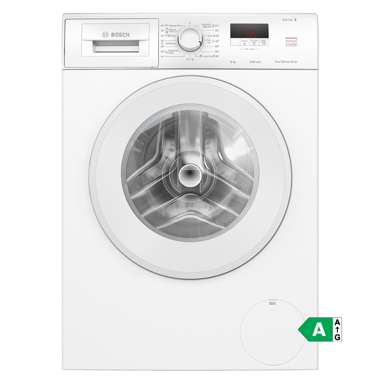 Máquina de Lavar Roupa Bosch Serie 2 WGE03400EP 8Kg 1400RPM Classe A Branco