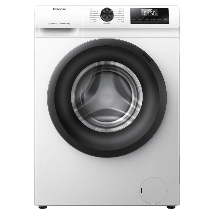 Máquina de Lavar Roupa Hisense WF1Q9041BW 9Kg 1400RPM Classe A Branco - Novo / Ligeiro Dano