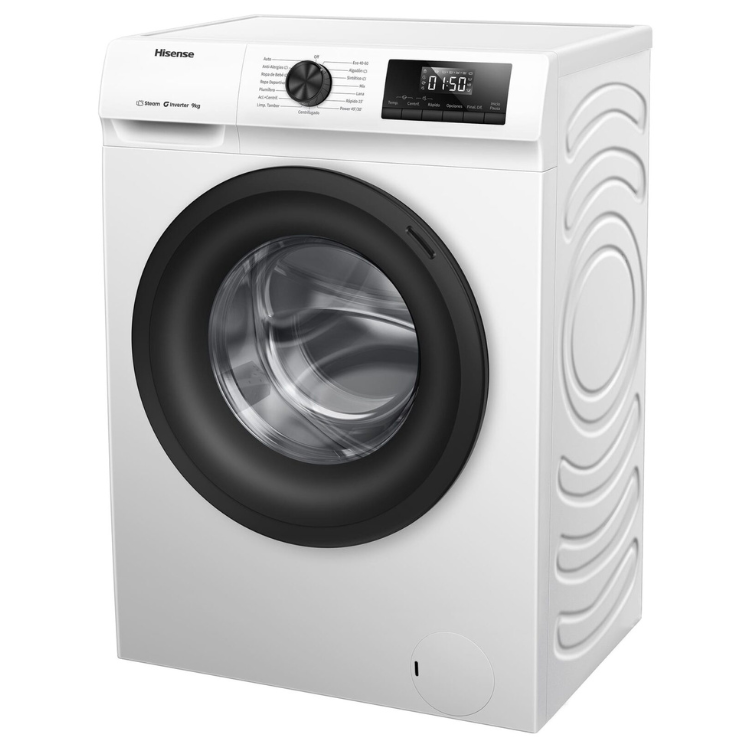 Máquina de Lavar Roupa Hisense WF1Q9041BW 9Kg 1400RPM Classe A Branco - Novo / Ligeiro Dano