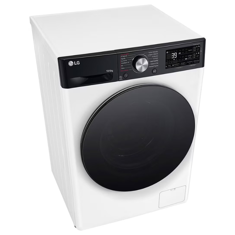 Máquina de Lavar e Secar Roupa LG F4DR7510SGH 10Kg/6Kg 1400RPM Classe D