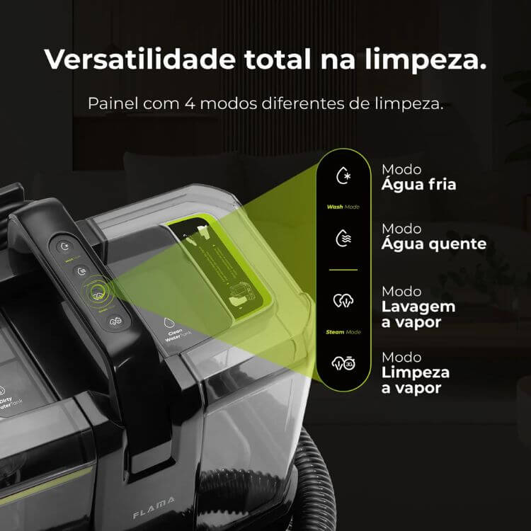 Máquina de Limpeza Flama Aqualine SteamPro Essential 1697FL 1800W