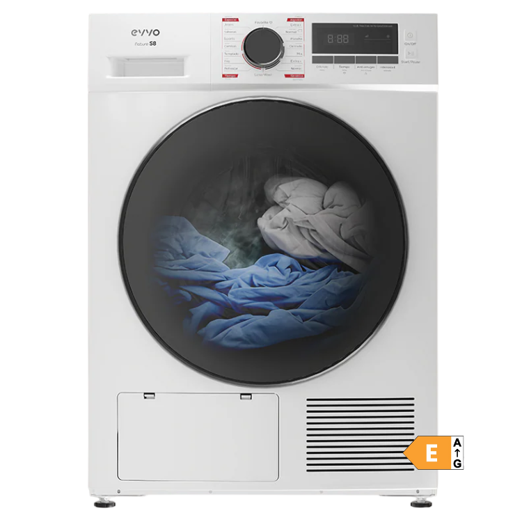 Máquina de Secar Roupa EVVO Nature S8 E 8Kg Classe E