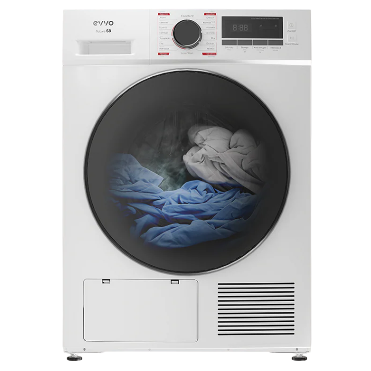 Máquina de Secar Roupa EVVO Nature S8 E 8Kg Classe E