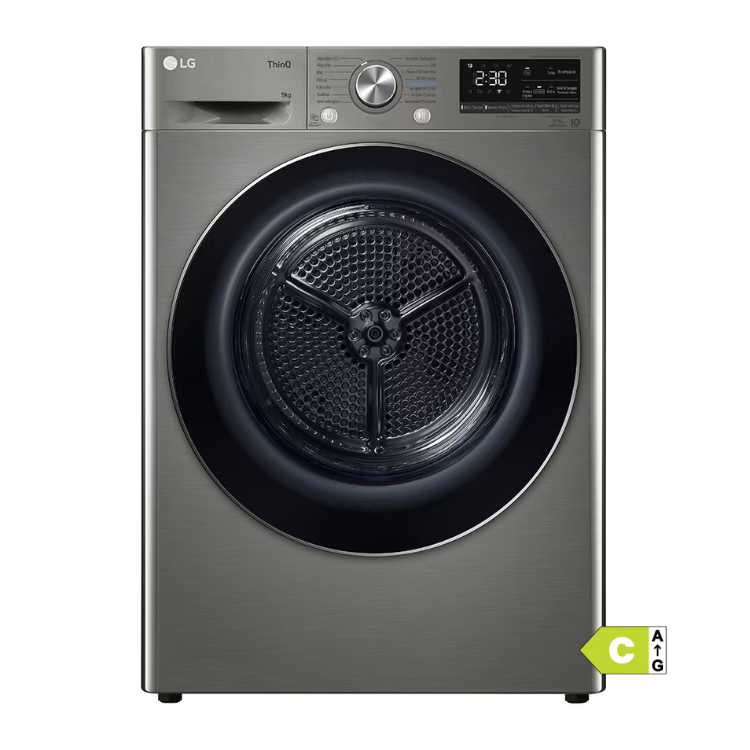 Máquina de secar roupa LG RH90V9PV2N, 9kg, Classe C, inox.