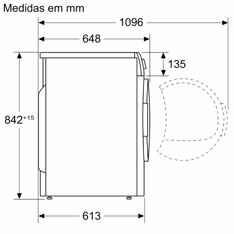 Máquina de Secar Roupa Balay 3SB582BE 8Kg Classe D Branco