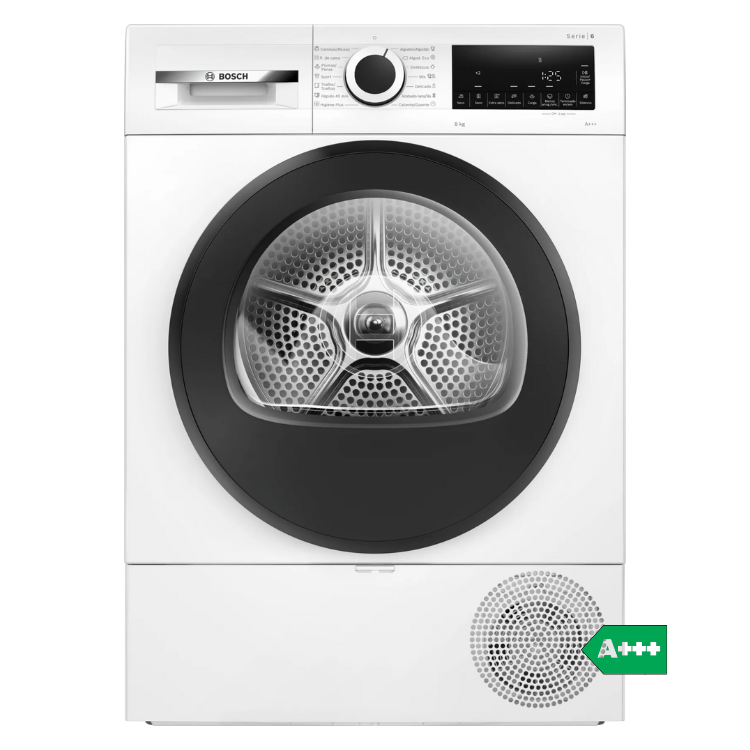 Máquina de Secar Roupa Bosch Serie 6 WQG233D0ES 8Kg Bomba de Calor Classe A - Artigo de Exposição