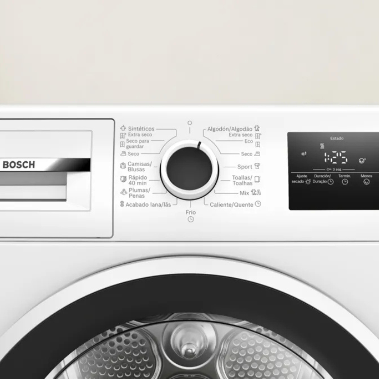 Máquina de Secar Roupa Bosch Serie 6 WQG233D0ES 8Kg Bomba de Calor Classe A - Artigo de Exposição