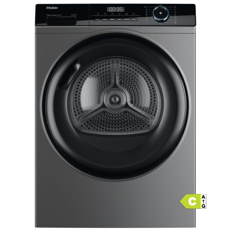 Máquina de Secar Roupa Haier HD90-A3939R-S 9Kg Classe B Preto
