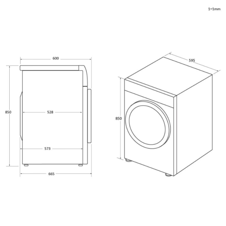 Máquina de Secar Roupa Haier HD90-A3939R-S 9Kg Classe B Preto