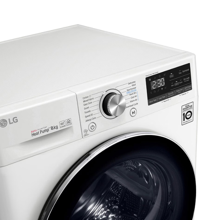 Máquina de Secar Roupa LG RC80V9AV2W 8Kg Classe C Branco
