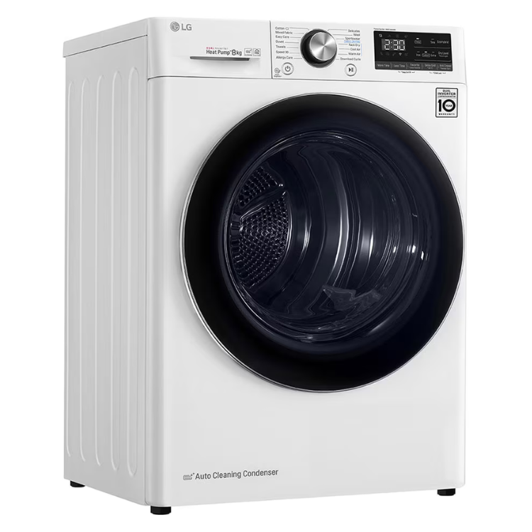 Máquina de Secar Roupa LG RC80V9AV2W 8Kg Classe C Branco