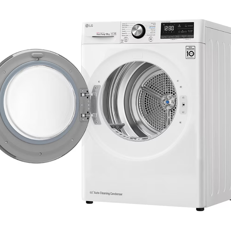 Máquina de Secar Roupa LG RC80V9AV2W 8Kg Classe C Branco