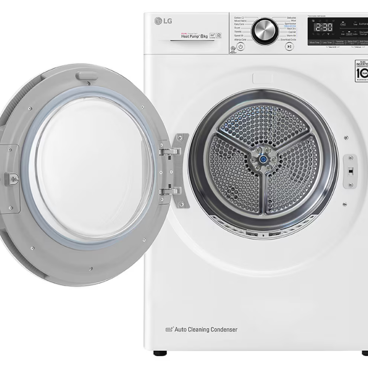 Máquina de Secar Roupa LG RC80V9AV2W 8Kg Classe C Branco