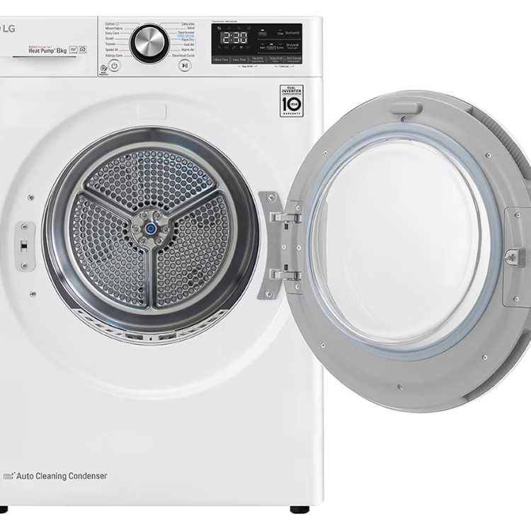 Máquina de Secar Roupa LG RC80V9AV2W 8Kg Classe C Branco